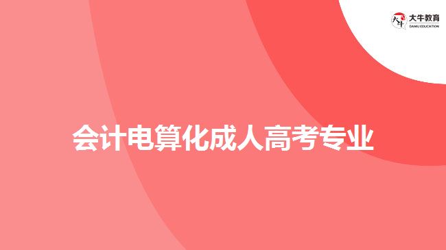 會計電算化成人高考專業(yè)