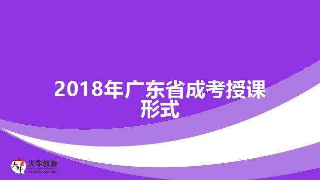 2018年廣東省成考授課形式