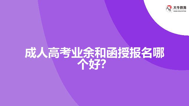 成人高考業(yè)余和函授報(bào)名哪個(gè)好？