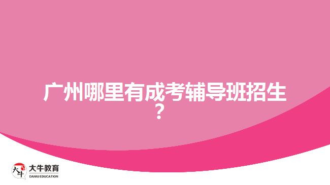 廣州哪里有成考輔導(dǎo)班招生？