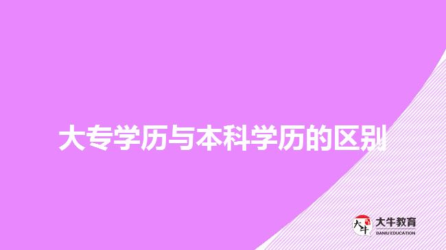 大專學歷與本科學歷的區(qū)別