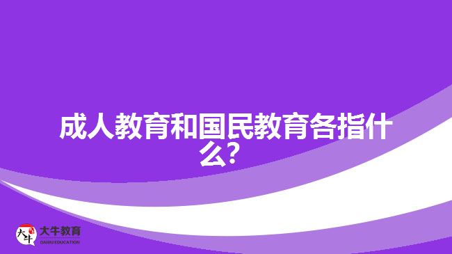 成人教育和國民教育各指什么？