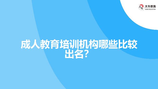 成人教育培訓(xùn)機(jī)構(gòu)哪些比較出名？