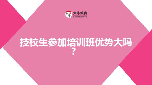 技校生參加培訓(xùn)班優(yōu)勢(shì)大嗎？