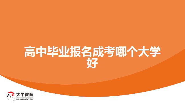 高中畢業(yè)報名成考哪個大學好