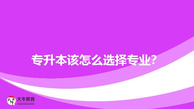 專升本該怎么選擇專業(yè)？