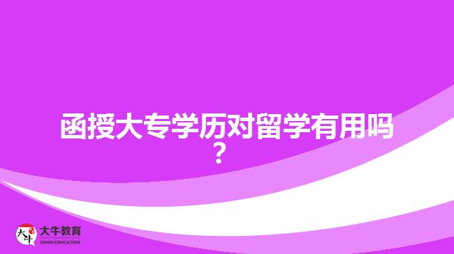 函授大專學(xué)歷對留學(xué)有用嗎？