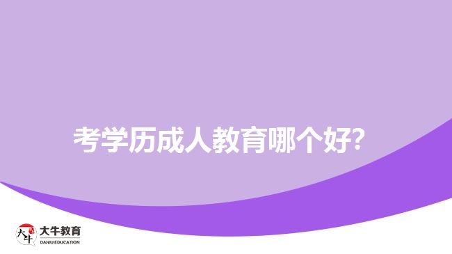 考學(xué)歷成人教育哪個好