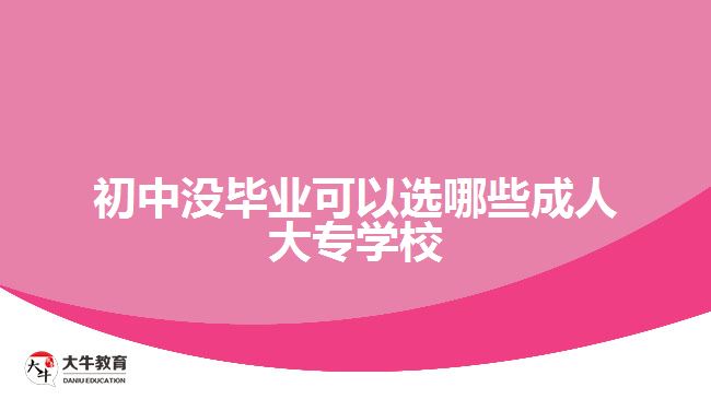 初中沒畢業(yè)可以選哪些成人大專學(xué)校