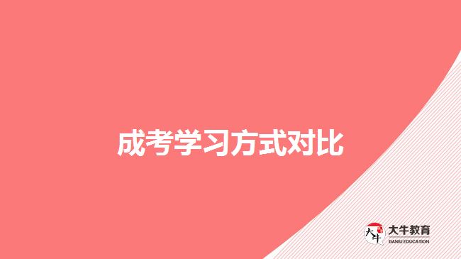 成考學(xué)習(xí)方式