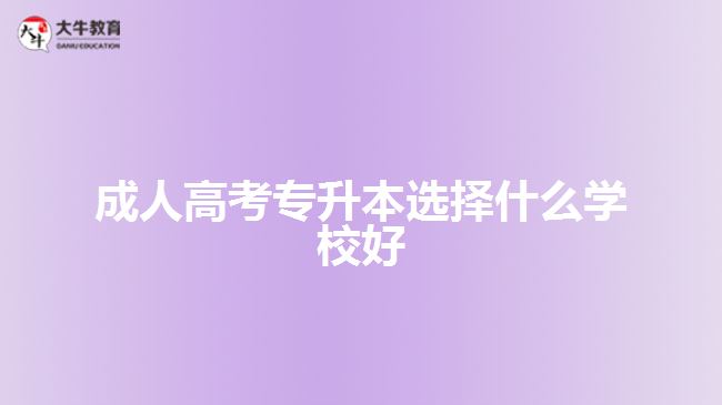 成人高考專升本學(xué)校