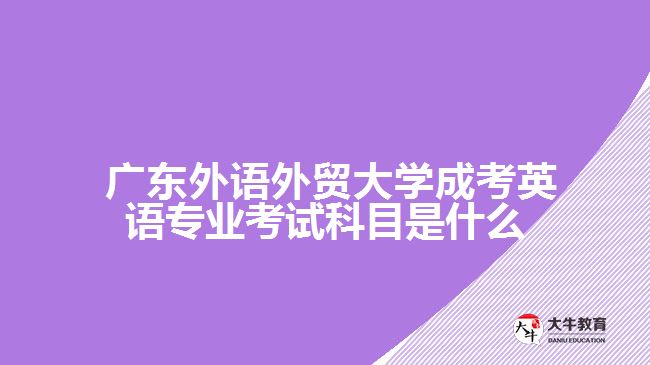 廣東外語外貿大學成考英語專業(yè)考試科目是什么？