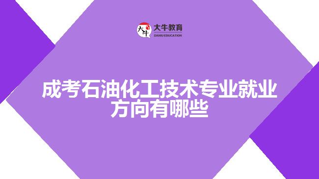 成考石油化工技術(shù)專(zhuān)業(yè)就業(yè)方向有哪些