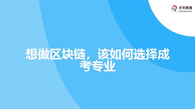 想做區(qū)塊鏈，該如何選擇成考專業(yè)