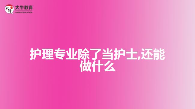 護理專業(yè)除了當(dāng)護士,還能做什么