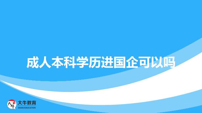 成人本科學(xué)歷進(jìn)國企可以嗎