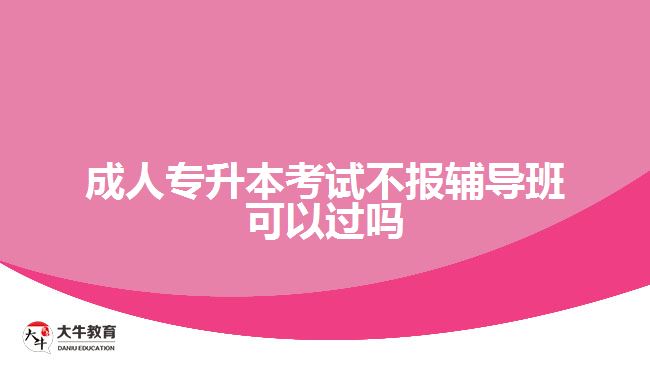 成人專升本考試不報(bào)輔導(dǎo)班可以過嗎