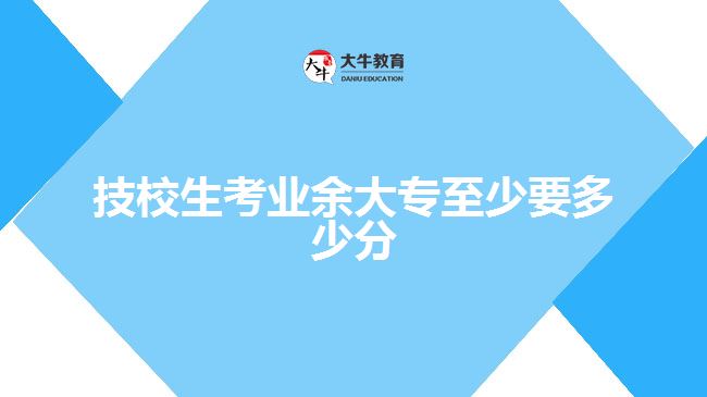 技校生考業(yè)余大專至少要多少分