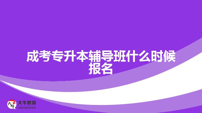 成考專升本輔導(dǎo)班什么時候報名