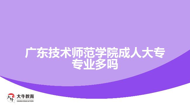 廣東技術(shù)師范學院成人大專專業(yè)多嗎