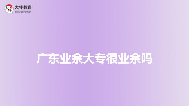 廣東業(yè)余大專很業(yè)余嗎