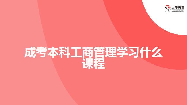 成考本科工商管理學習什么課程