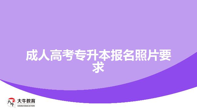 成人高考專升本報名照片要求