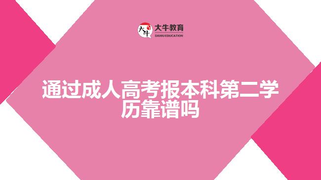 通過成人高考報(bào)本科第二學(xué)歷靠譜嗎