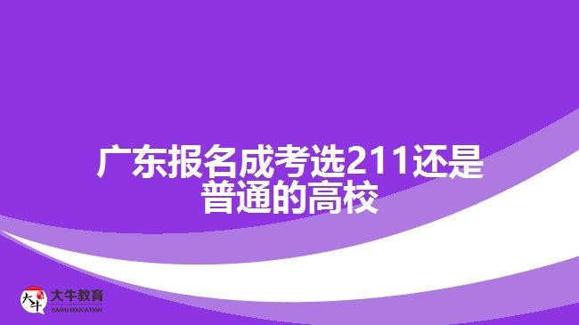 廣東報名成考選211還是普通的高校