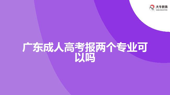 廣東成人高考報(bào)兩個專業(yè)可以嗎