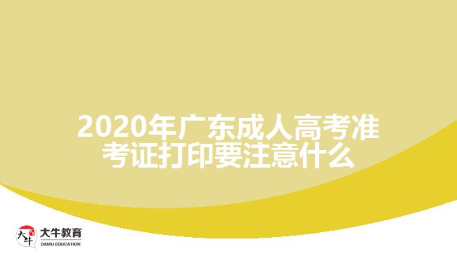 2020年廣東成人高考準(zhǔn)考證打印要注意什么