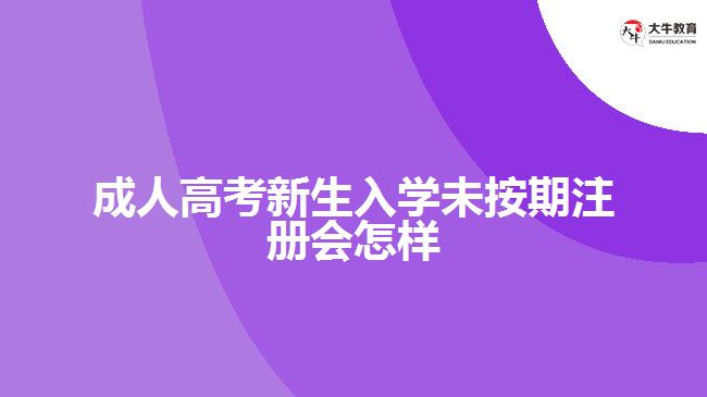 成人高考新生入學(xué)未按期注冊會怎樣