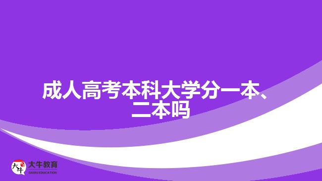 成人高考本科大學(xué)分一本、二本嗎