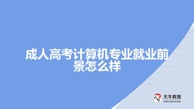 成人高考計(jì)算機(jī)專業(yè)就業(yè)前景怎么樣