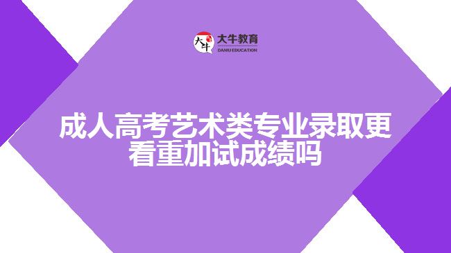 成人高考藝術(shù)類專業(yè)錄取更看重加試成績(jī)嗎