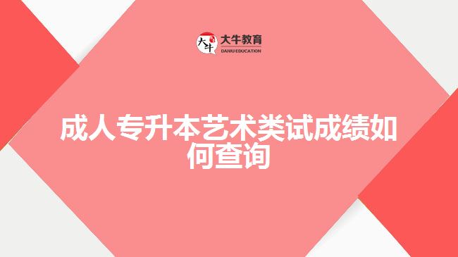 成人專升本藝術類加試成績如何查詢