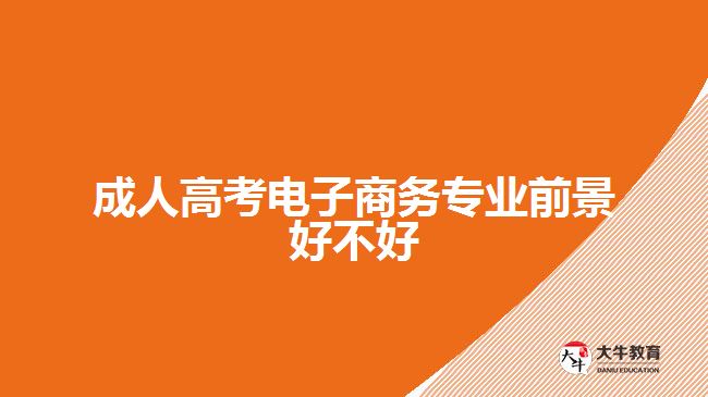 成人高考電子商務專業(yè)前景好不好