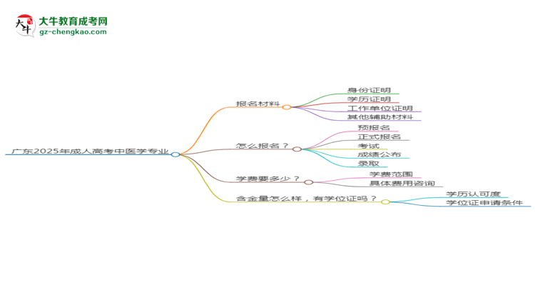 廣東2025年成人高考中醫(yī)學專業(yè)學歷能考公嗎？思維導圖