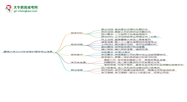 暨南大學(xué)2025年成考護(hù)理學(xué)專業(yè)生可不可以考四六級(jí)？思維導(dǎo)圖