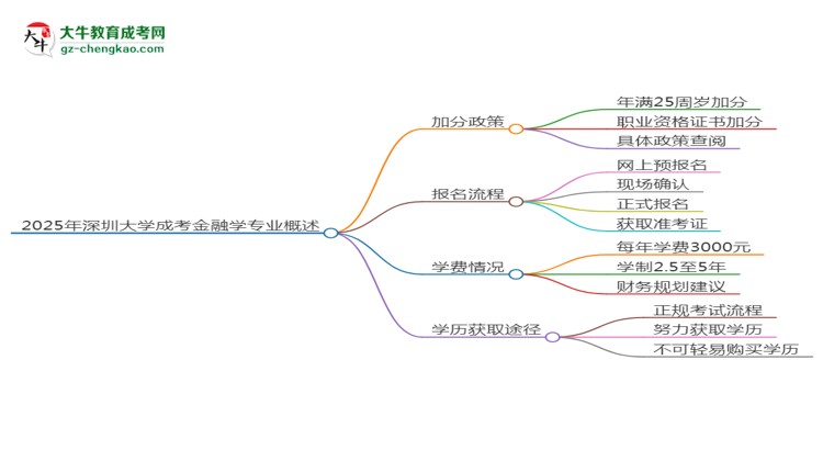 2025年深圳大學(xué)成考金融學(xué)專業(yè)最新加分政策及條件思維導(dǎo)圖