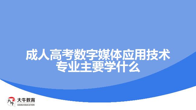 成人高考數(shù)字媒體應用技術專業(yè)主要學什么