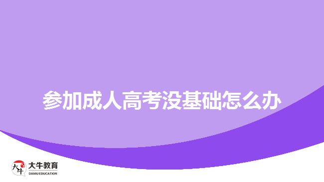 參加成人高考沒基礎(chǔ)怎么辦