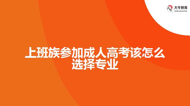 上班族參加成人高考該怎么選擇專業(yè)