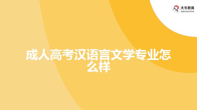 成人高考漢語言文學(xué)專業(yè)怎么樣