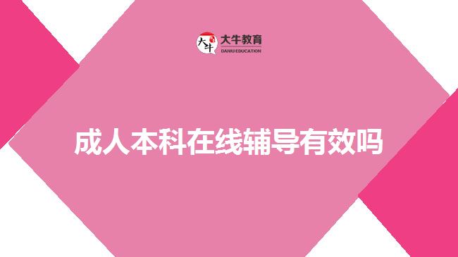 成人本科在線輔導(dǎo)有效嗎