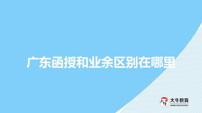 廣東函授和業(yè)余區(qū)別在哪里