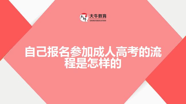 自己報名參加成人高考的流程是怎樣的