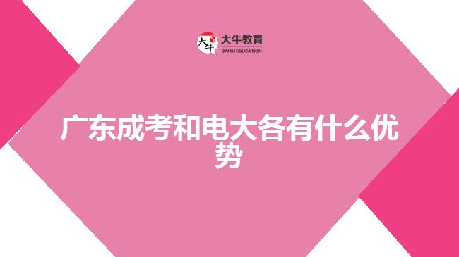 廣東成考和電大各有什么優(yōu)勢