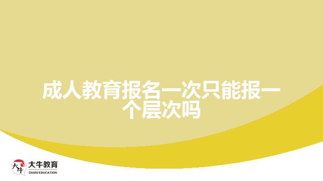 成人教育報(bào)名一次只能報(bào)一個(gè)層次嗎