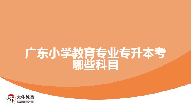 廣東小學教育專業(yè)專升本考哪些科目